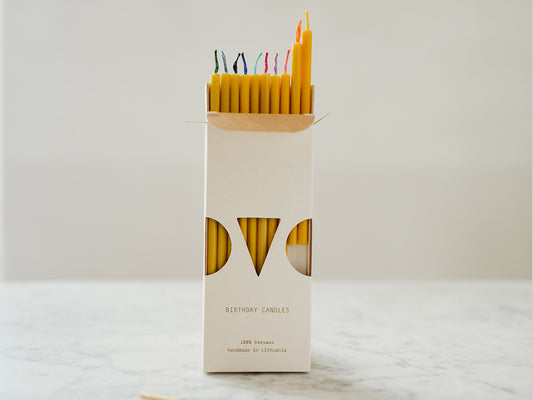 OVO Things - Geburtstagskerzen Set, 10 Stück, bunte Dochtfarben