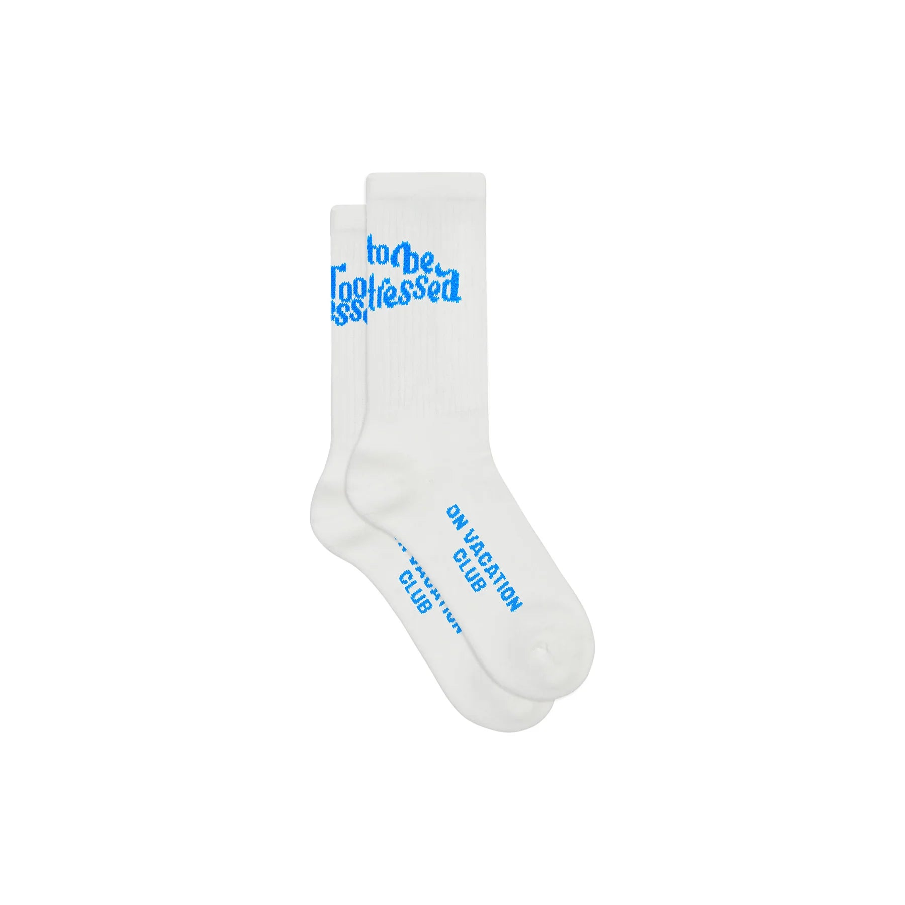 Tennissocken mit dem Schriftzug oder Statement "Too Blessed to be Stressed"