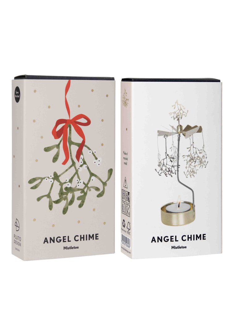 dekorative Box des Engelspiels Mistelzweig