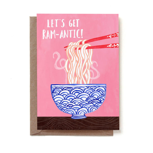 Reddish Design - Grußkarte / Let's Get Ram-antic mit Umschlag