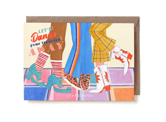 Reddish Design - Grußkarte / Dance Your Trouble Away mit Umschlag