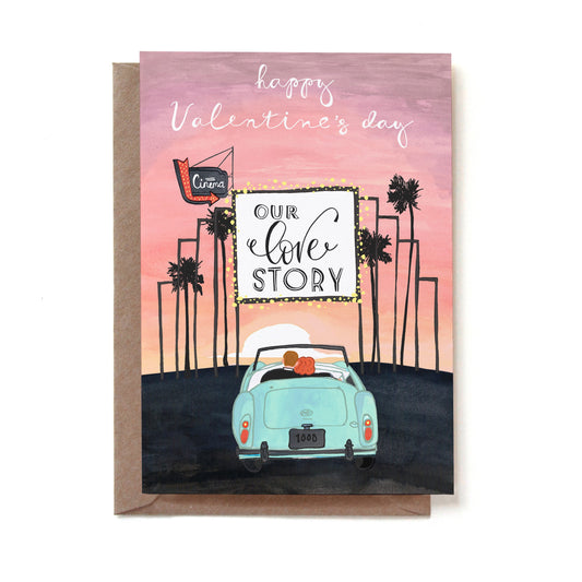 Reddish Design - Grußkarte / Valentine Drive-In mit Umschlag