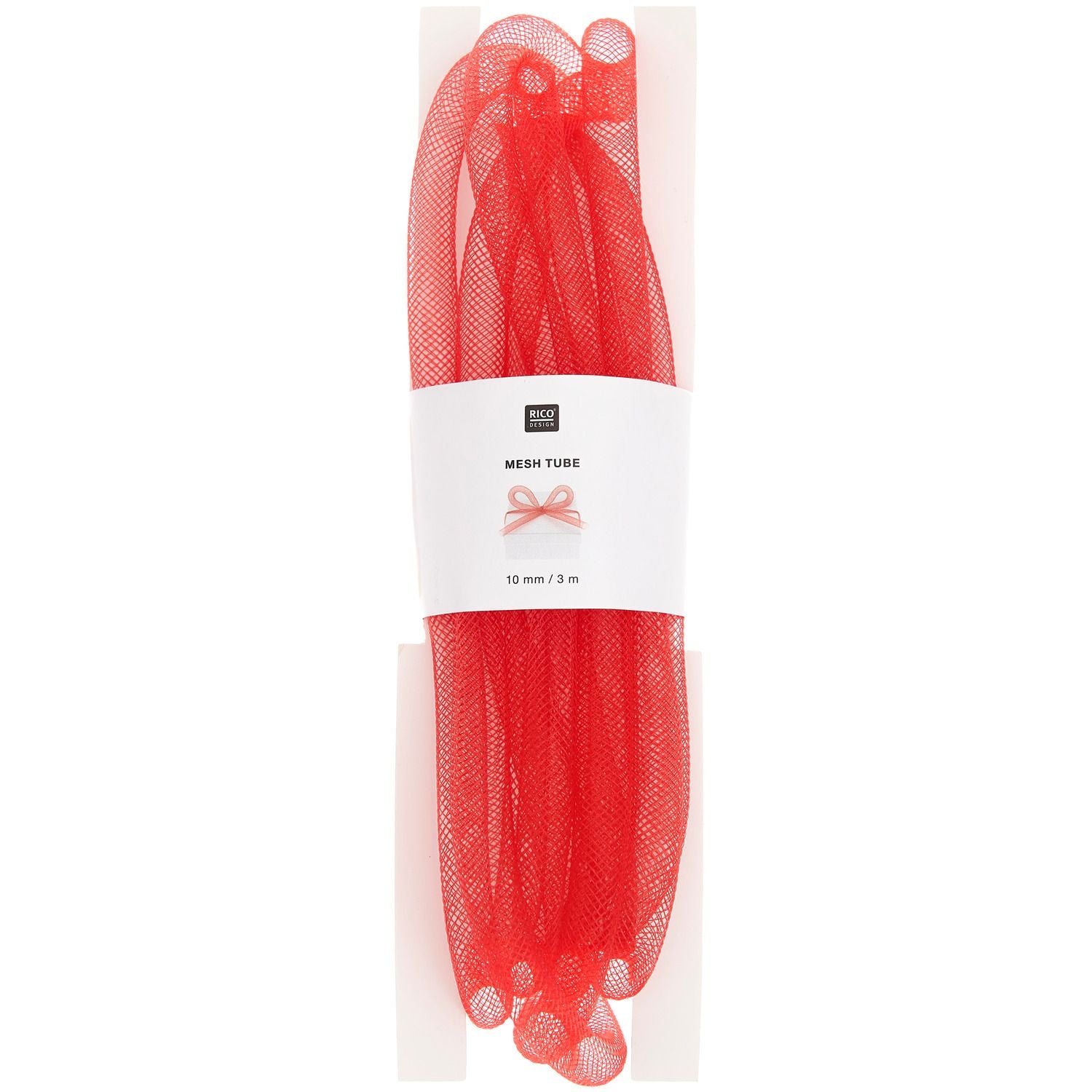 roter Netzschlauch von Rico Design, Mesh Tube, 3 m lang und Durchmesser 10 mm