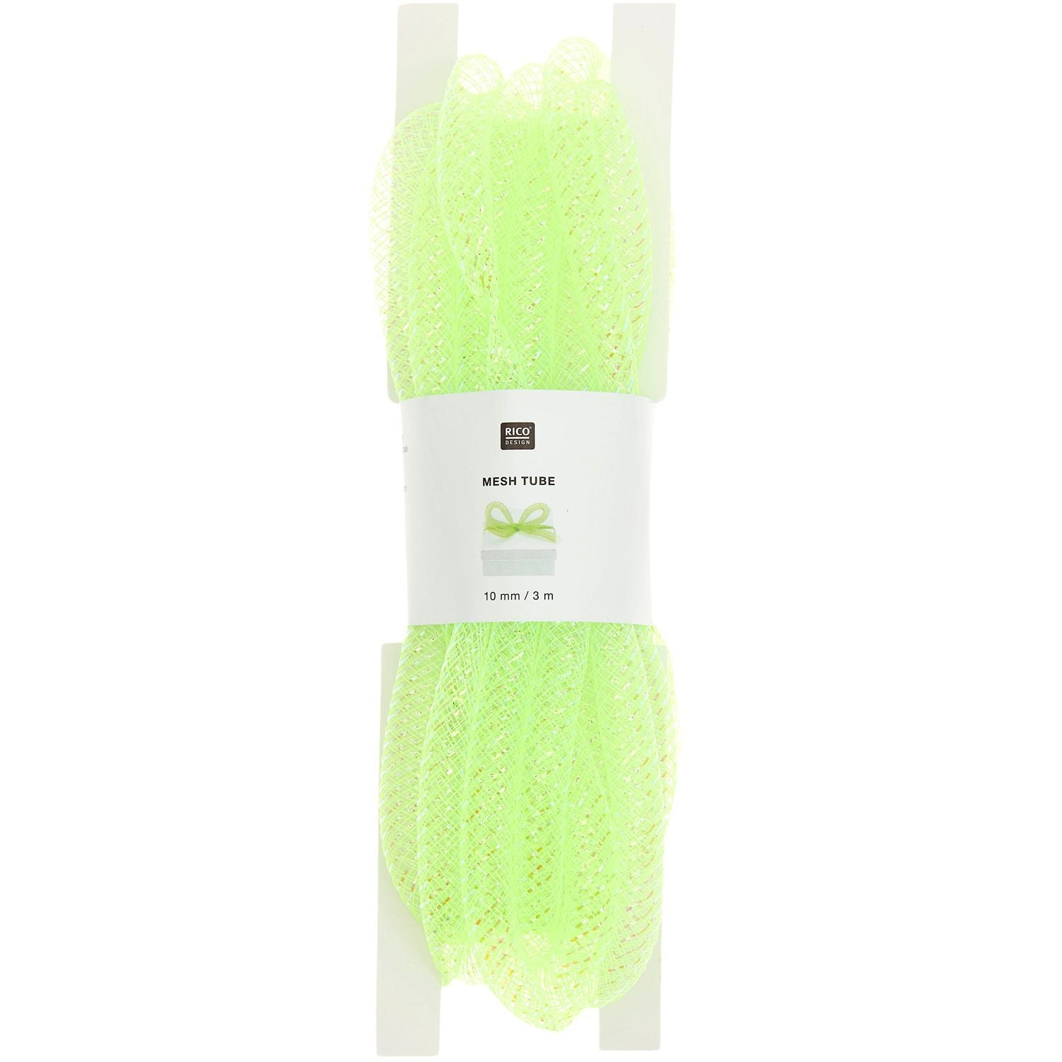 Rico Design_Bastelband Netzschlauch Neon-Gelb (in der Verpackung dargestellt)