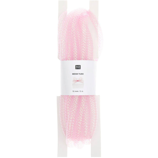 Rico Design_Bastelband Netzschlauch Rosa (in der Verpackung dargestellt)