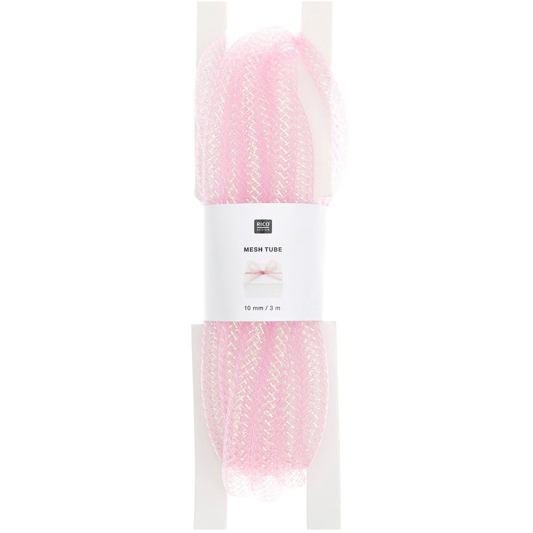 Rico Design_Bastelband Netzschlauch Rosa (in der Verpackung dargestellt)