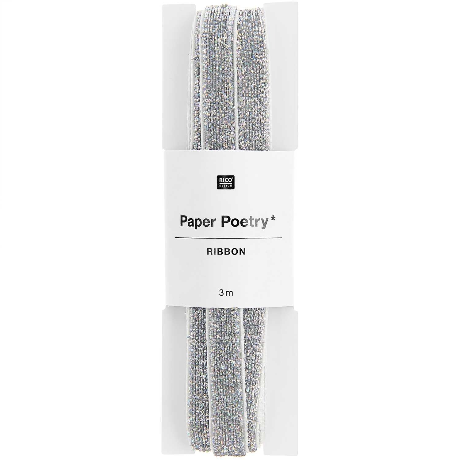 Glitzerband Irisierend von Rico Design (in der Verpackung dargestellt)