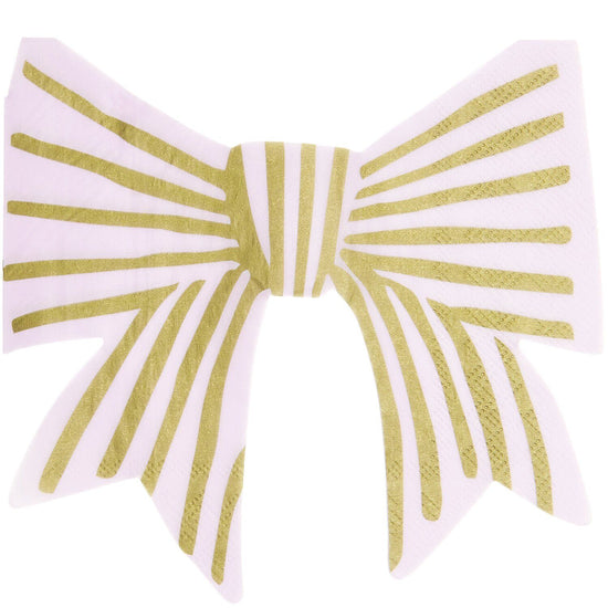 Rico Design - Servietten Schleifen Rosa-Gold, 31,5 x 30 cm, 20 Stück