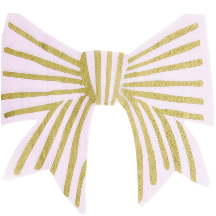 Rico Design - Servietten Schleifen Rosa-Gold, 31,5 x 30 cm, 20 Stück