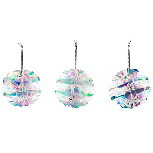 irisierende Wabenbälle im Set, 3 Stück in einem Set