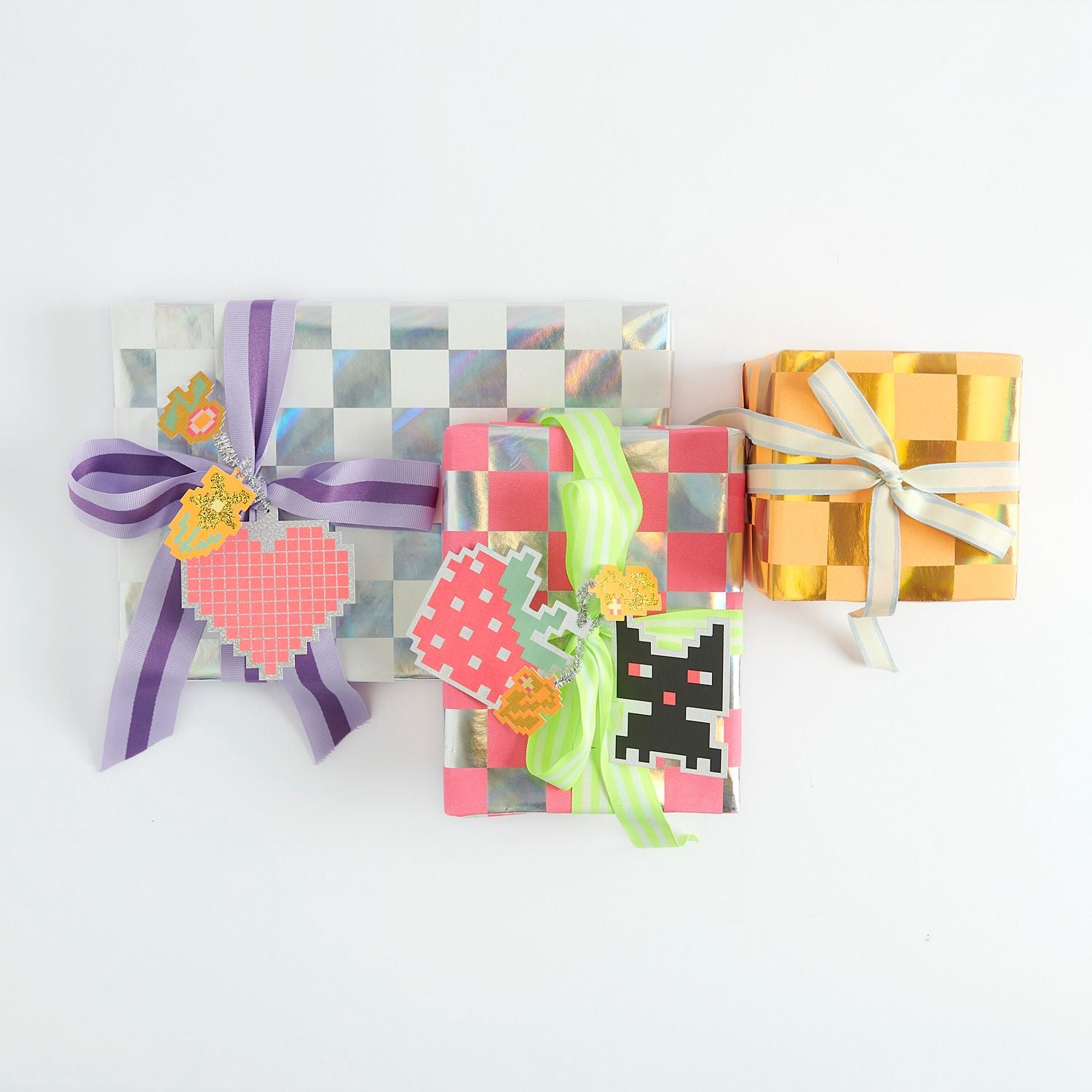 Rico Design - Webband Duo Streifen Flieder/Lila (als Geschenk dargestellt)