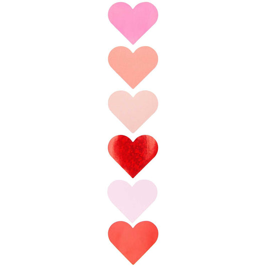 Rico Design - Sticker Herzen klein, mit 6 verschiedenen Farben, 120 Stück, Neon-Effekten und holografischen Veredelungen