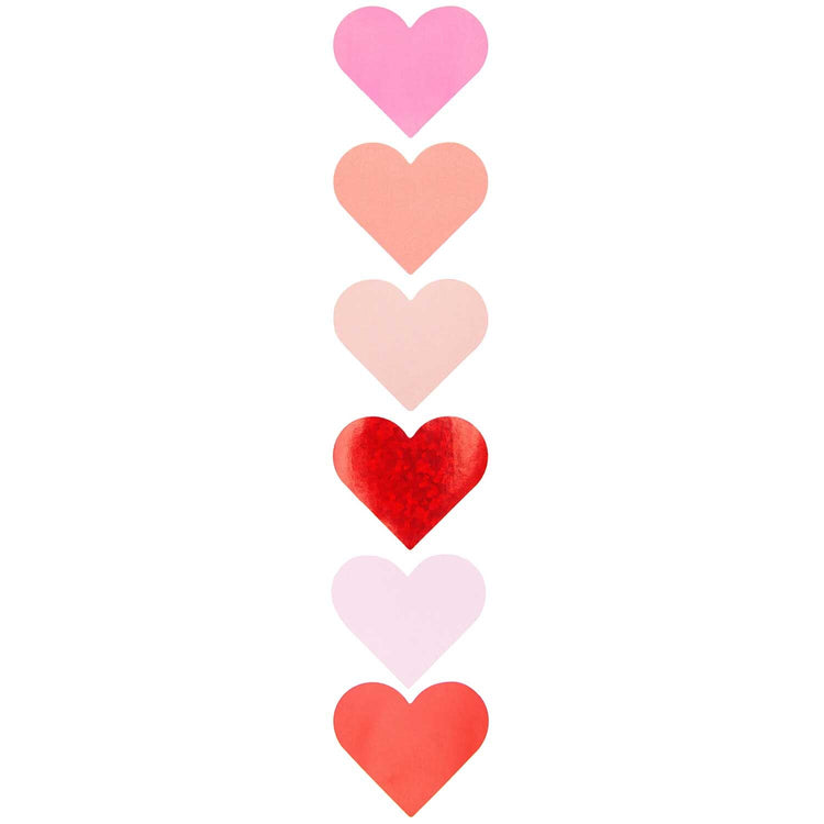 Rico Design - Sticker Herzen klein, mit 6 verschiedenen Farben, 120 Stück, Neon-Effekten und holografischen Veredelungen