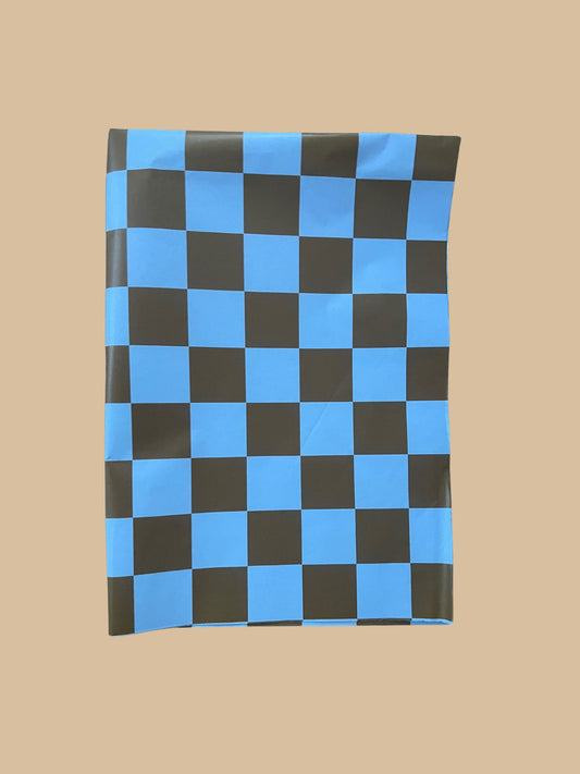 Seidenpapier in Karomuster Hellbau und Braun