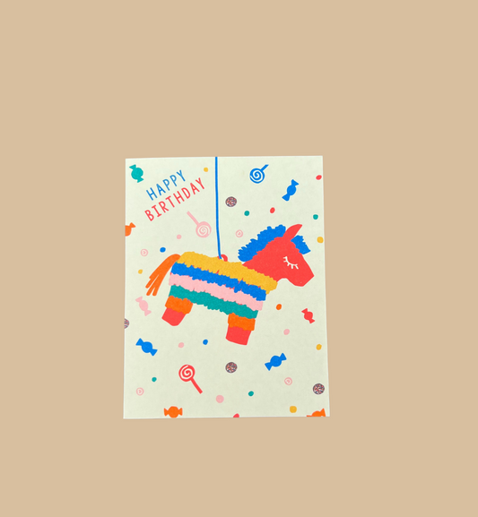 1973 x Emma Cooter - Grußkarte / PINATA Geburtstagskarte mit Umschlag