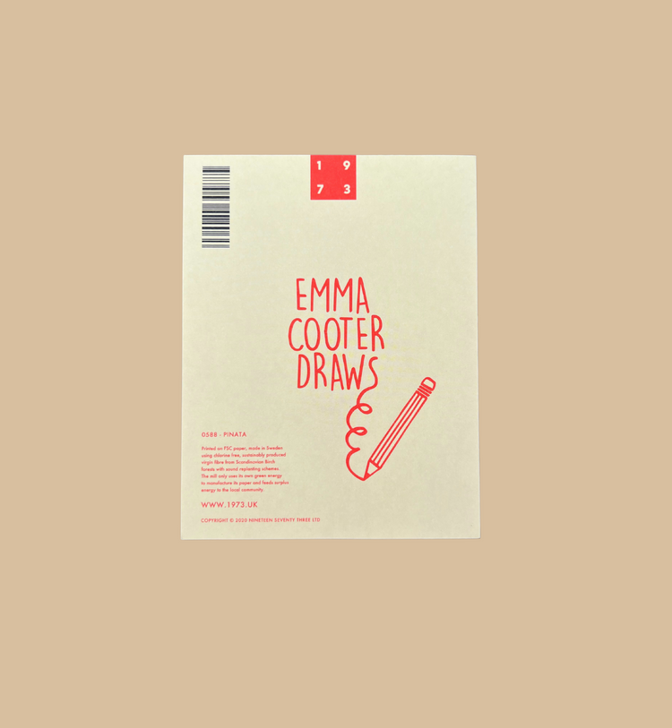 1973 x Emma Cooter - Grußkarte / PINATA Geburtstagskarte mit Umschlag