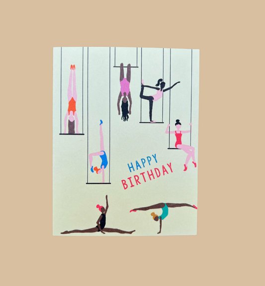 1973 x Emma Cooter - Grußkarte / TRAPEZE Geburtstagskarte mit Umschlag