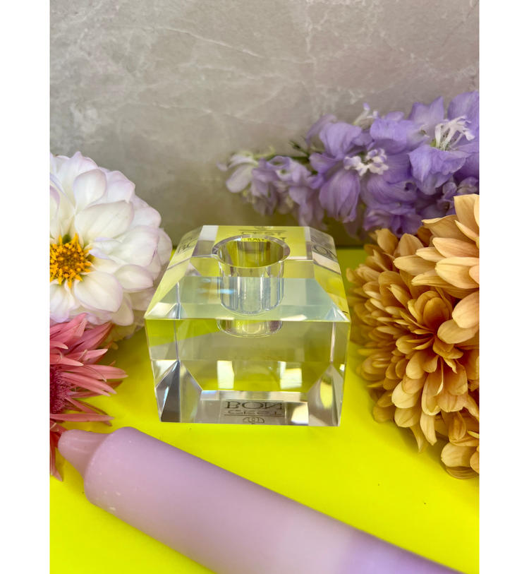 C'est Bon - Kerzenhalter Kristall Rainbow, 6 x 6 x 6 cm