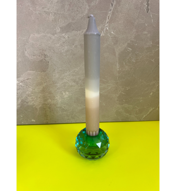 C'est Bon - Kerzenhalter Kristall Petrol, 6 x 6 x 4,5 cm