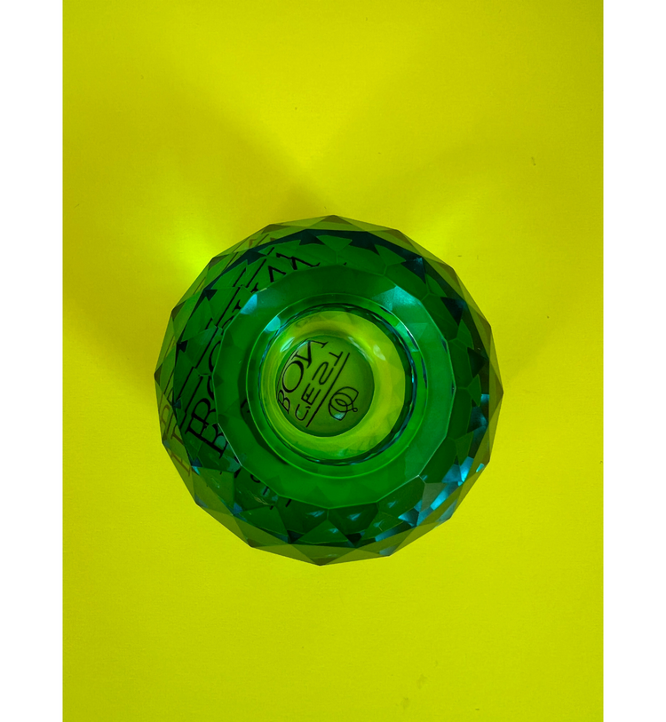 C'est Bon - Kerzenhalter Kristall Petrol, 6 x 6 x 4,5 cm