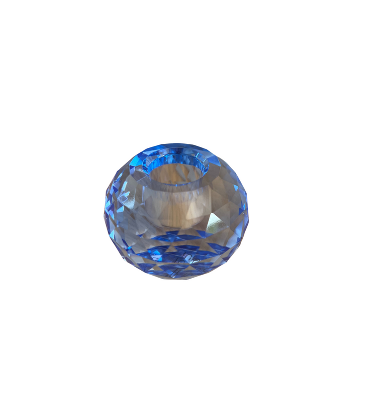 C'est Bon - Kerzenhalter Kristall Kobalt, 6 x 6 x 4,5 cm