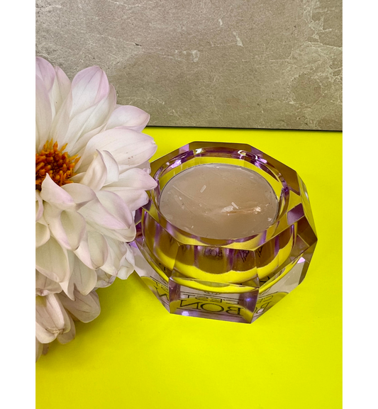 C'est Bon - Kerzenhalter Kristall Violett für Teelicht, 6 x 6 x 4 cm