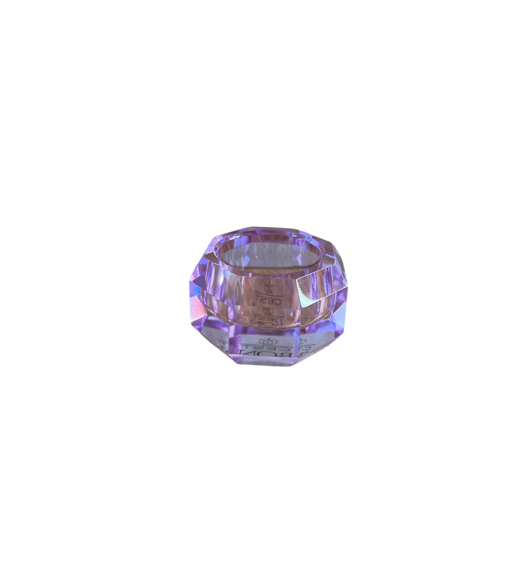 C'est Bon - Kerzenhalter Kristall Violett für Teelicht, 6 x 6 x 4 cm