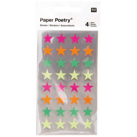 Sticker Sterne in verschiedenen Neonfarben von Rico Design