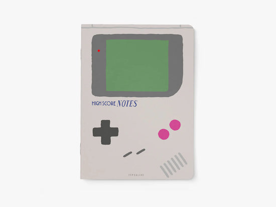 Notizheft "High Score" von TYPEALIVE in Game Boy Optik_Front