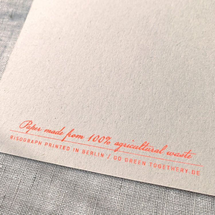 Togethery - Postkarte / Typo / Thank you ohne Umschlag