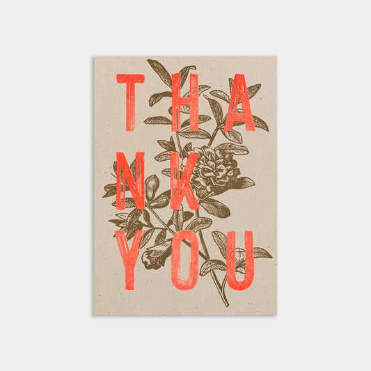 Togethery - Postkarte / Typo / Thank you ohne Umschlag
