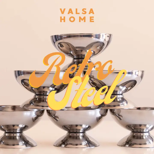 VALSA HOME - RETRO Ice Cream Cup / Edelstahl, 1 Stück