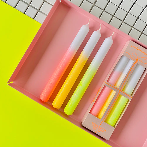 Pink Stories - Kerze Dip Dye Glitter * Sparkling Party