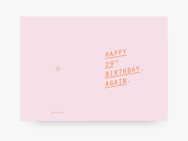 TYPEALIVE - Grußkarte /  Again mit Umschlag