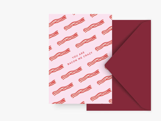 TYPEALIVE - Grußkarte / Bacon mit Umschlag
