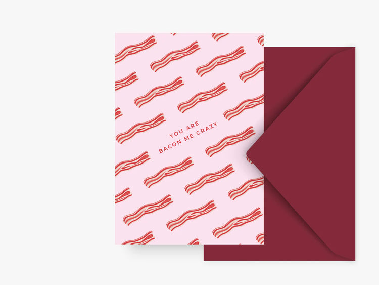 TYPEALIVE - Grußkarte / Bacon mit Umschlag