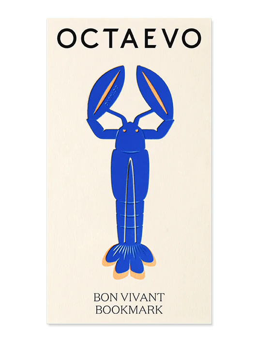 Lesezeichen Bon Vivant, blauer Hummer von OCTAEVO