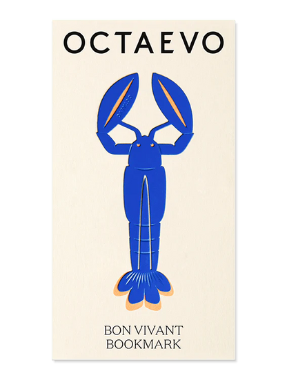 Lesezeichen Bon Vivant, blauer Hummer von OCTAEVO