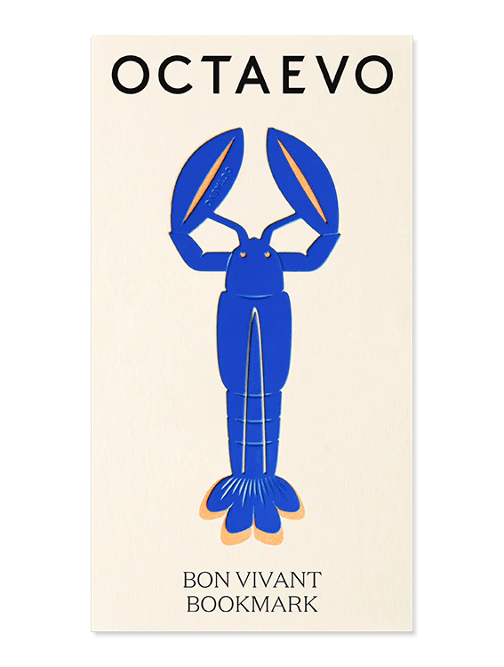 Lesezeichen Bon Vivant, blauer Hummer von OCTAEVO
