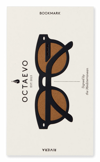 Lesezeichen Riviera, schwarze Sonnenbrille von OCTAEVO