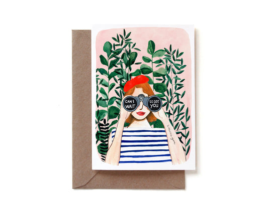 Reddish Design - Grußkarte / Can't Wait To See You mit Umschlag