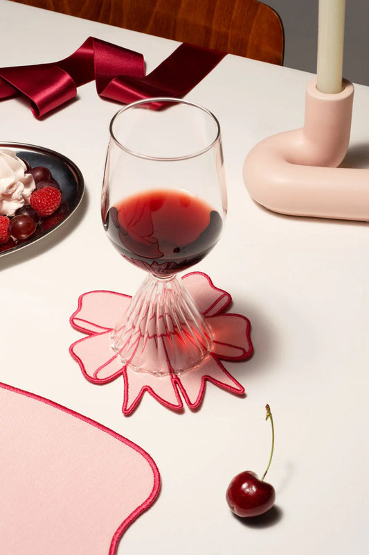 OCTAEVO - Coquette Untersetzer Schleifen, 4-er Set