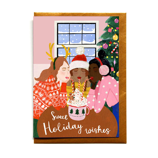 Reddish Design - Grußkarte / Christmas Sweet Girls mit Umschlag