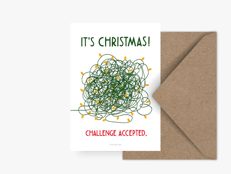 TYPEALIVE Postkarte / Christmas Challenge & MIT Umschlag