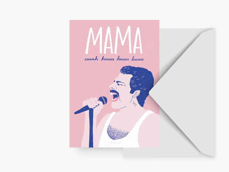 TYPEALIVE - Postkarte / Mama mit Umschlag (Illustration von Freddie Merury)