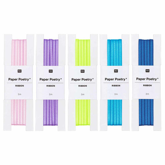 Paper Poetry - Satinband verschiedene Farben